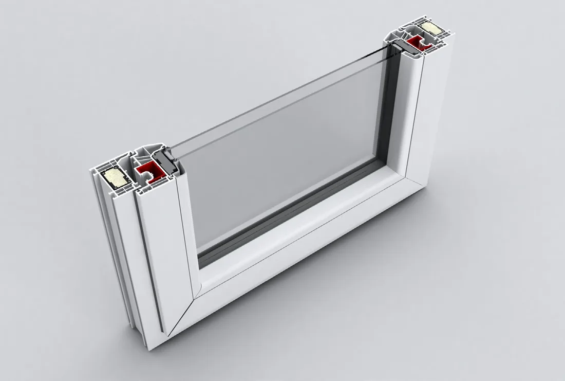 Corte técnico del sistema Everest MAX en PVC Deceuninck