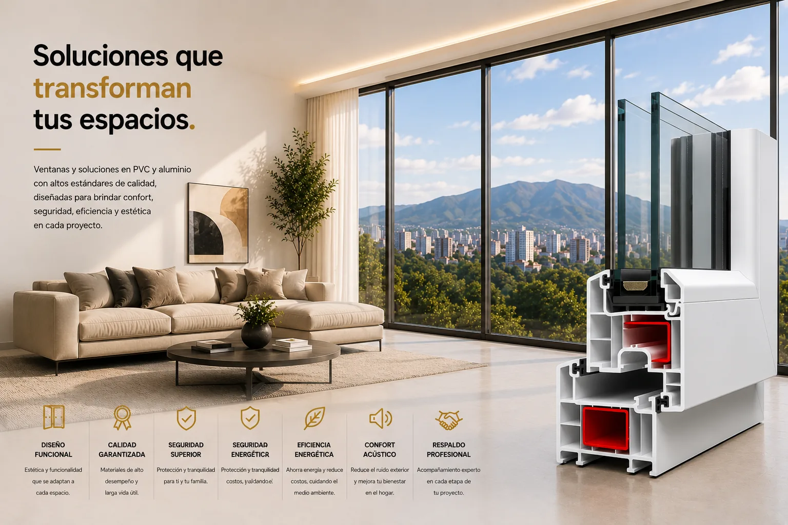 FÖNSTER — Soluciones que transforman tus espacios. Ventanas y soluciones en PVC y aluminio con altos estándares de calidad.